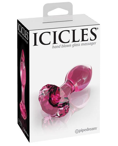 Hand Blown Glass Diamond Butt Plug - Red Light Erotica