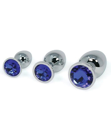Stainless Steel Jeweled Butt Plug - Red Light Erotica